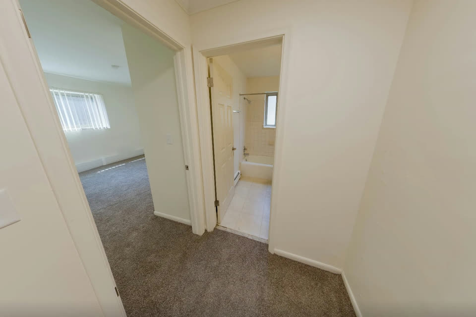 Hallway and bath